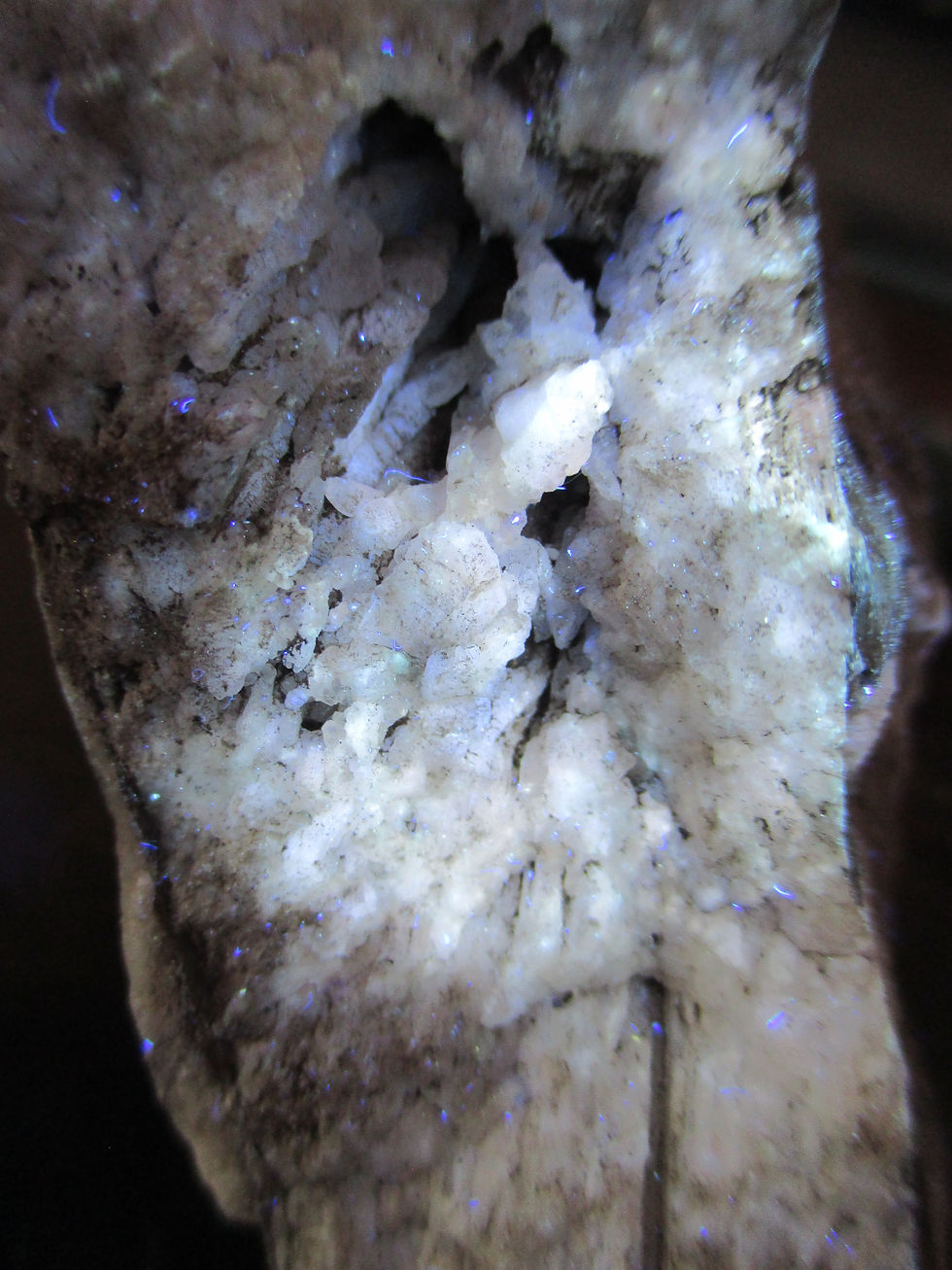Miniature : Calcite et Strontianite, Cap-Diamant, Québec