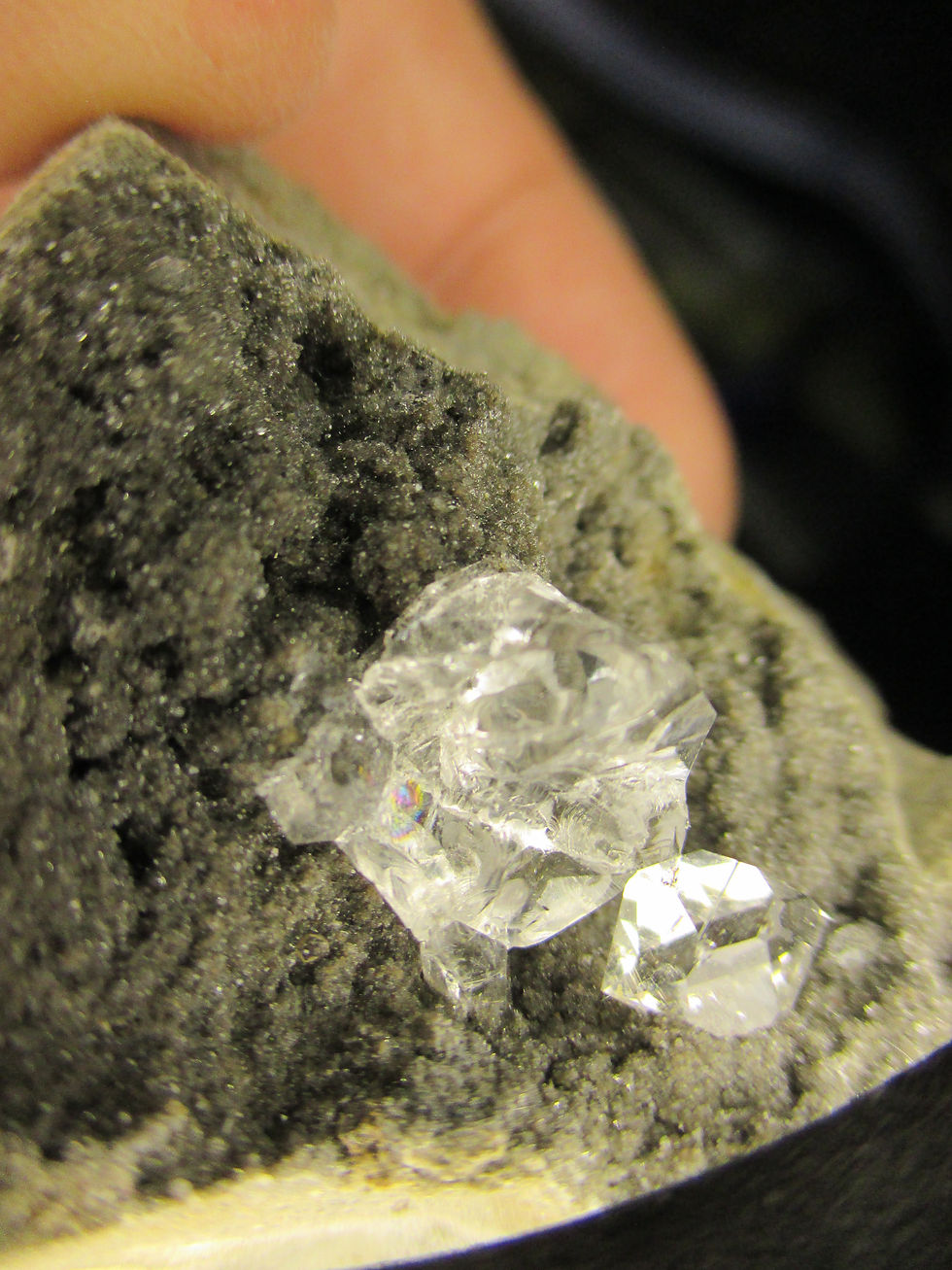 Miniature : Quartz ''diamant Herkimer'', Herkimer, New York, U.S.A.