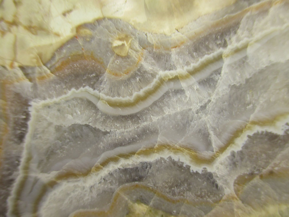 Miniature : Agate (tranche polie), Mont Lyall, Gaspésie, Québec