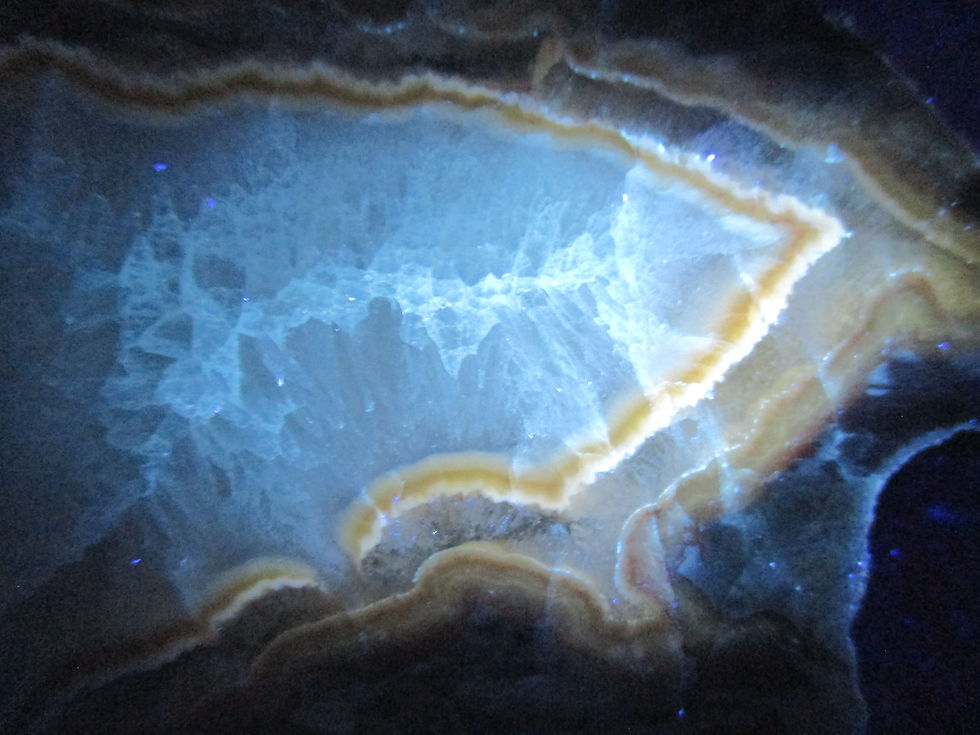 Miniature : Agate (tranche polie), Mont Lyall, Gaspésie, Québec