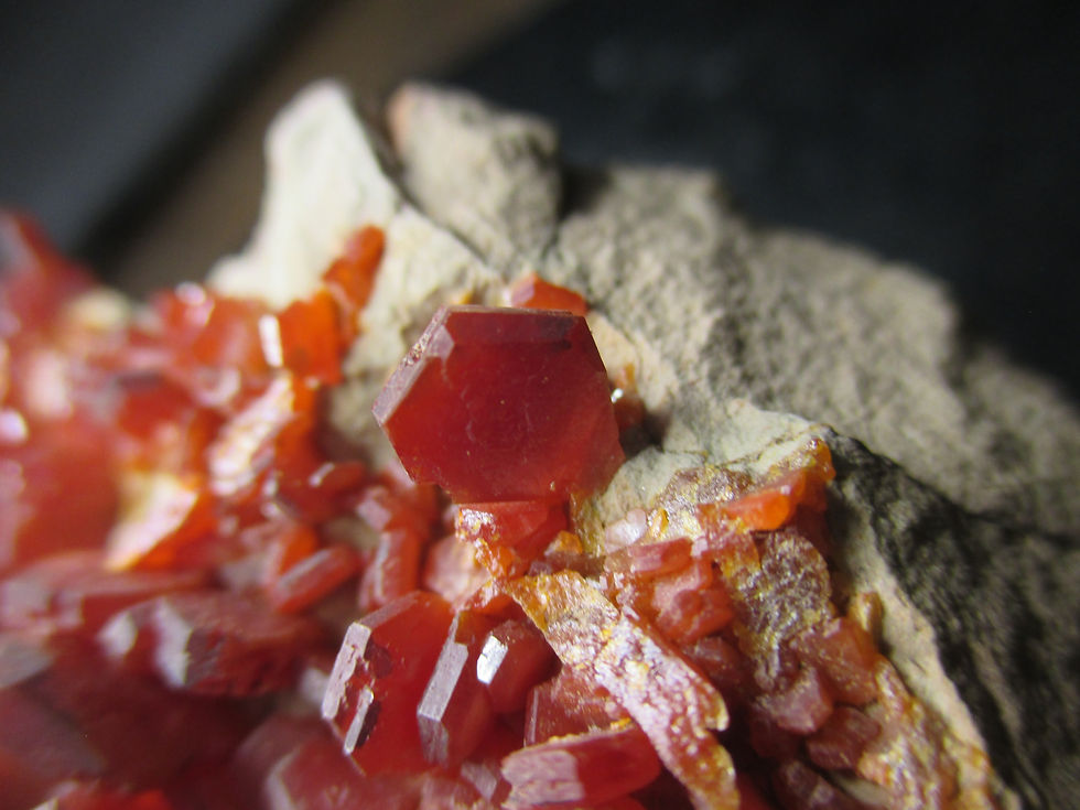 Miniature : Vanadinite, Mibladen, Maroc