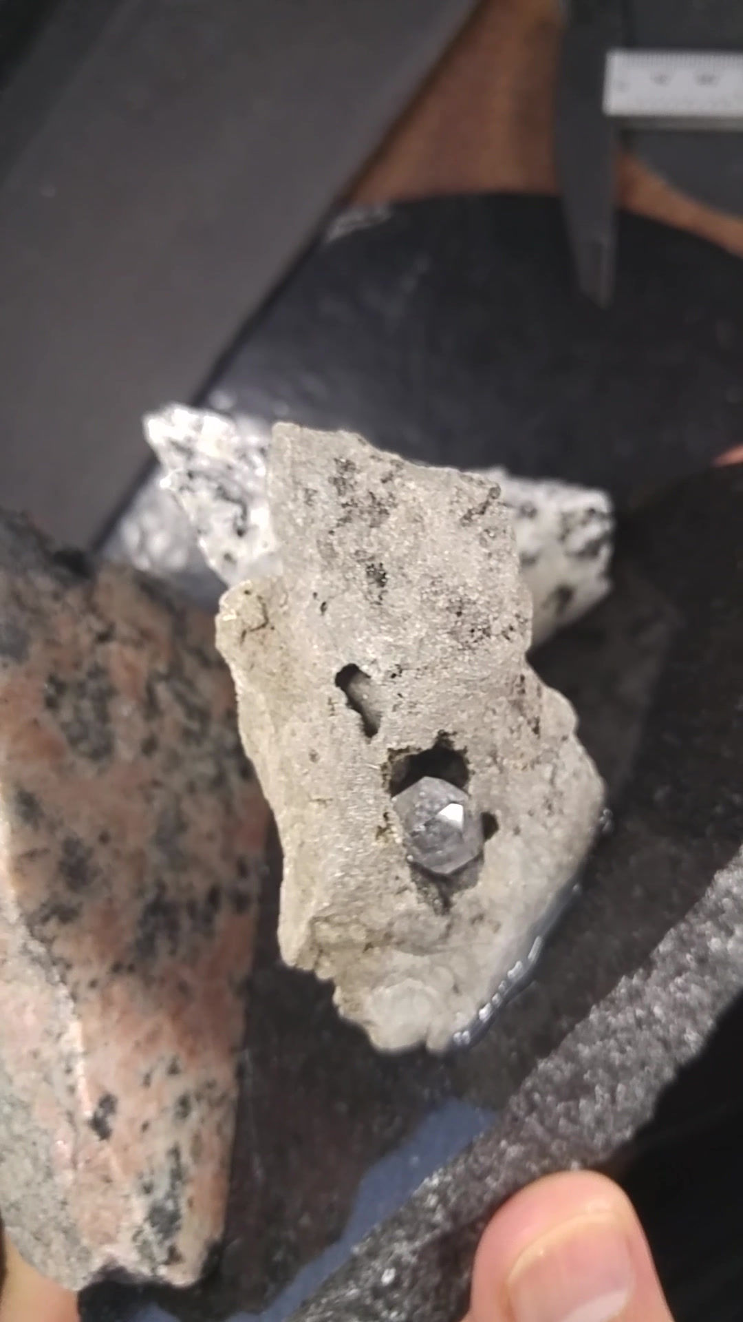 Quartz « Diamant » Herkimer sur support, Mine Ace of Diamonds, Middleville, U.S.