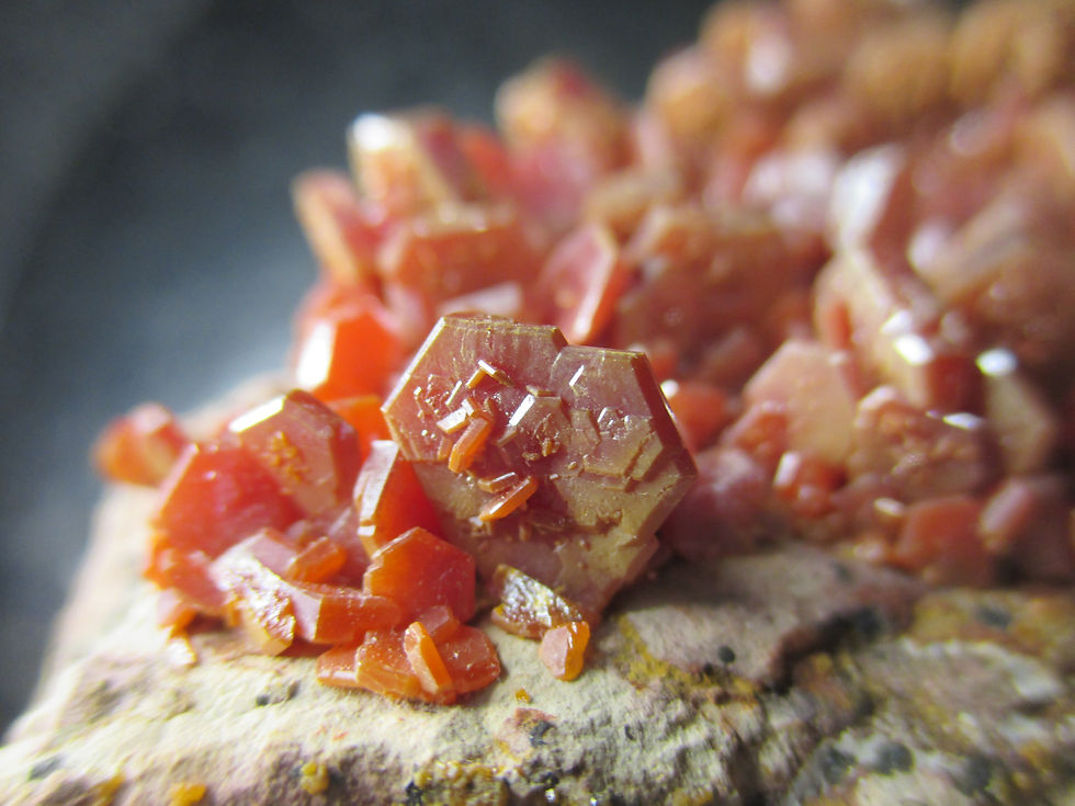 Miniature : Vanadinite, Mibladen, Maroc
