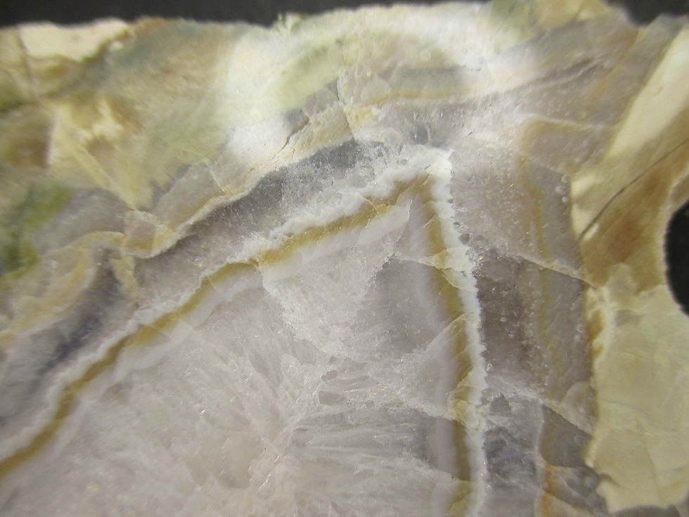 Miniature : Agate (tranche polie), Mont Lyall, Gaspésie, Québec