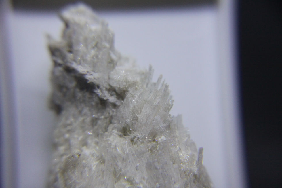 Miniature : Pectolite, Mine Jeffrey, Asbestos