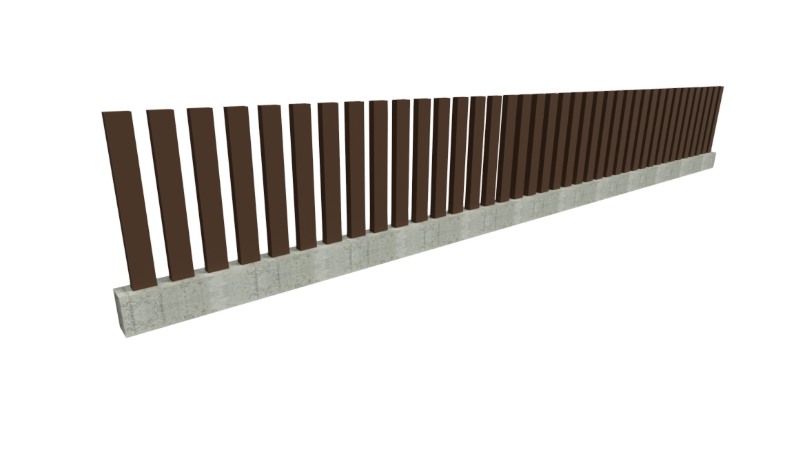 Vedação Plástico Reciclado Jardim