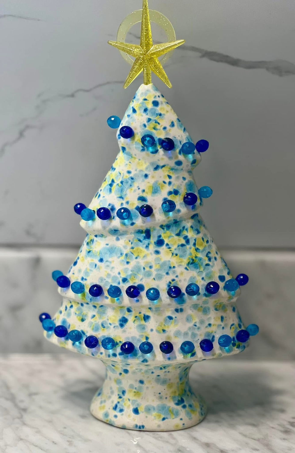 Fruity Freckles with Blue Pin Lights and Yellow Star