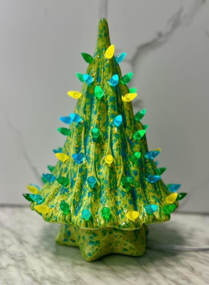 Meadow with Green, Yellow, Blue Twist Lights
