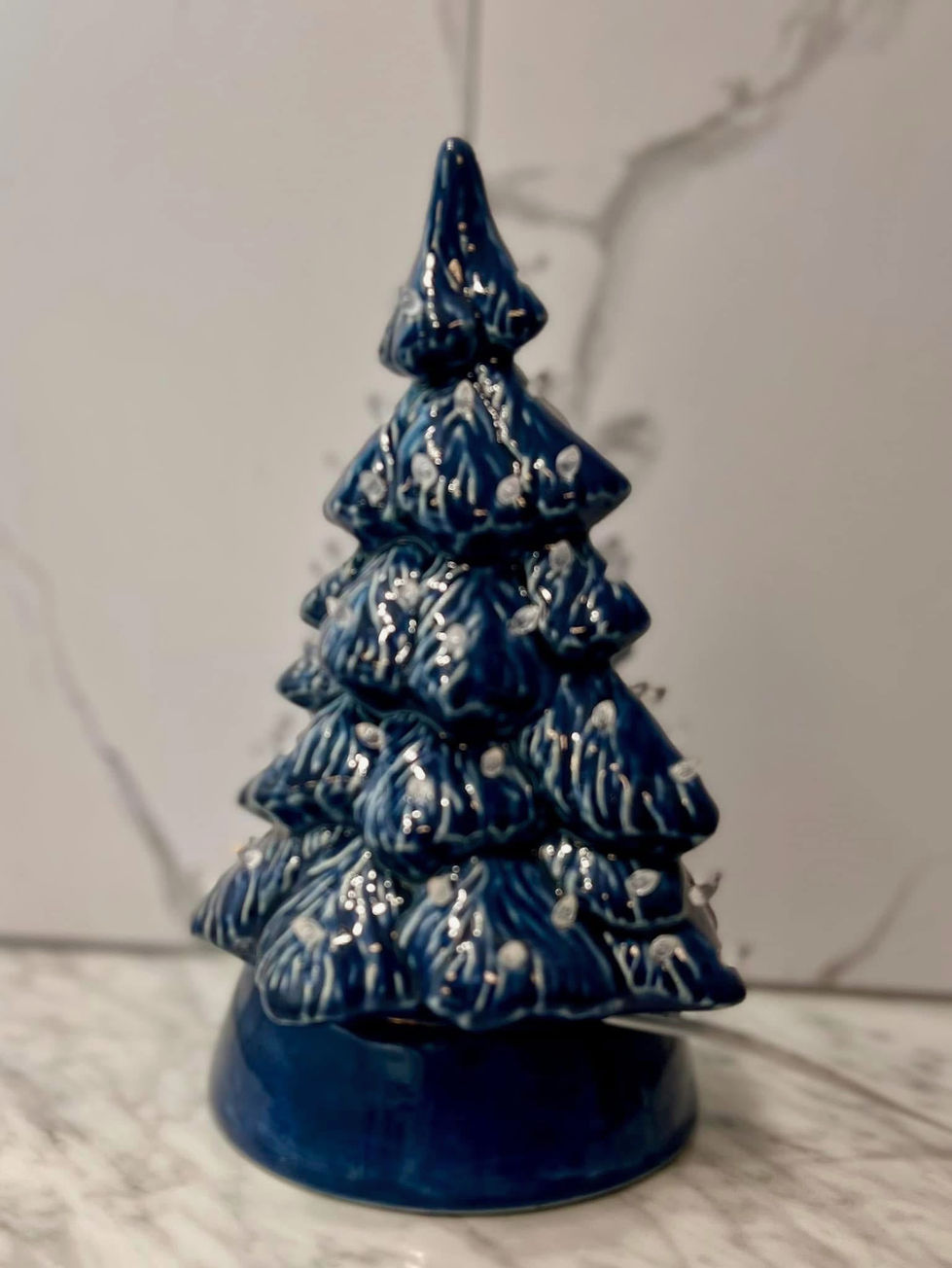 Denim Blue with White Twist Lights