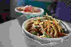 green papaya salad, fresh salad, fresh food, beautiful food