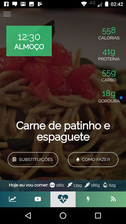 App CoachCare Refeição