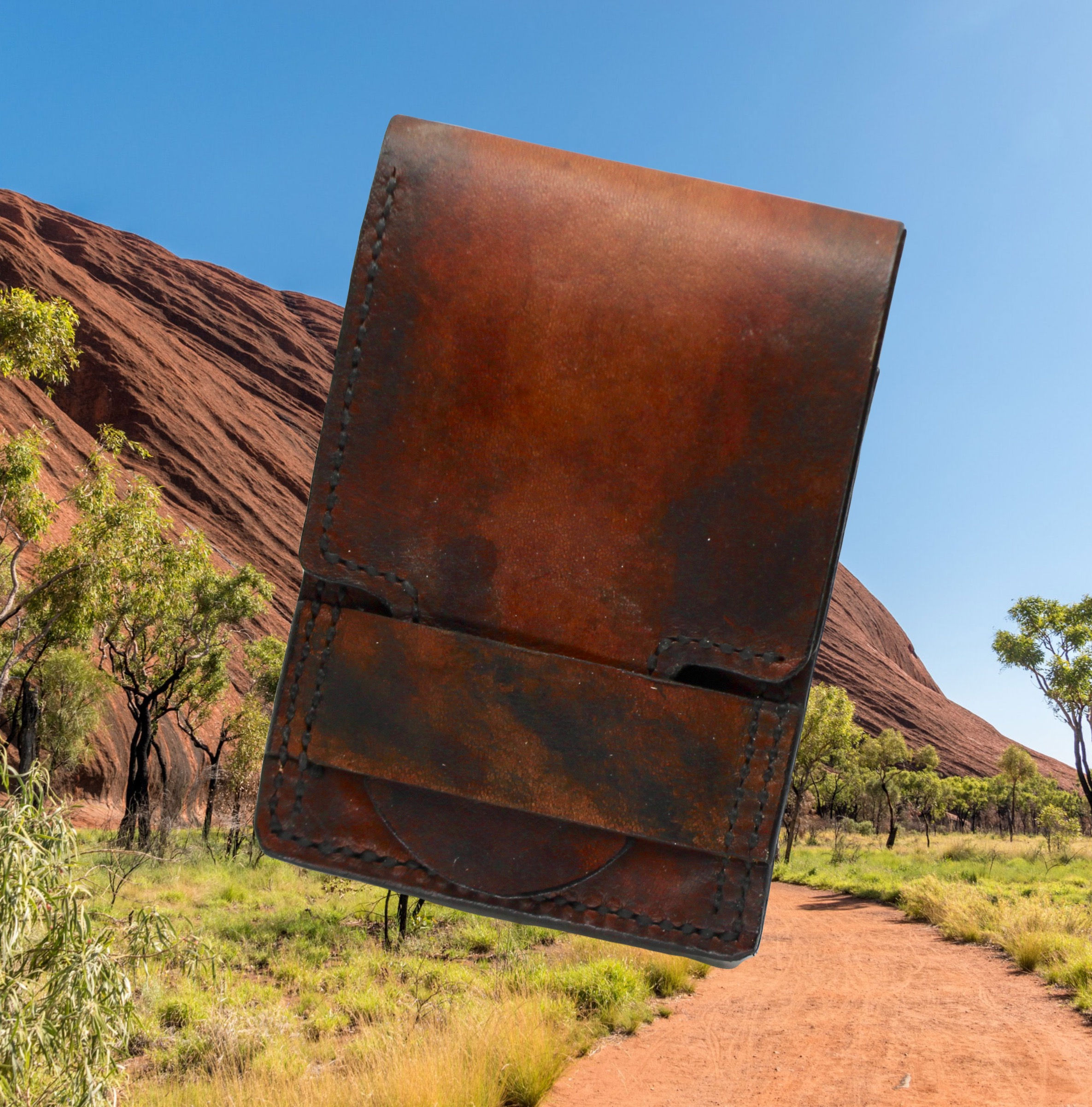 Flaming orange Mini-Mal wallet