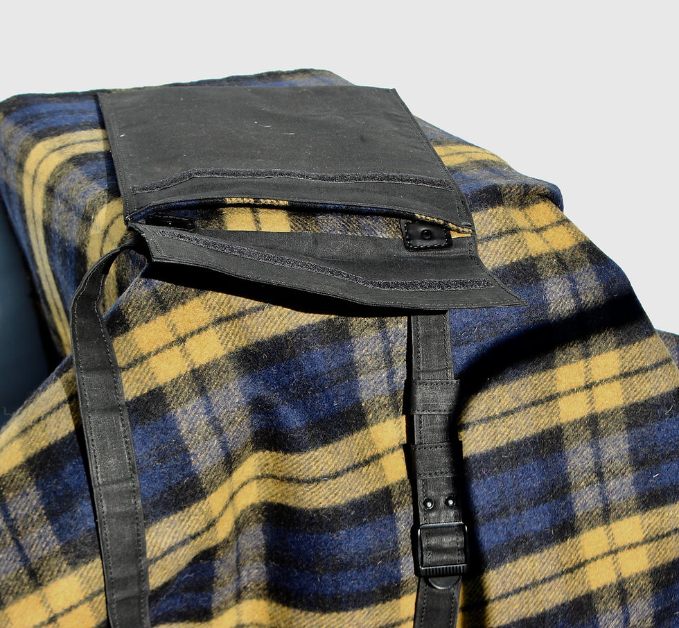 Thumbnail: A4 Satchel canvas cross over bag Black