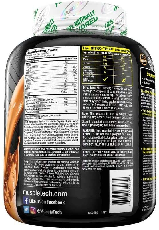 Thumbnail: MuscleTech Naturally Flavored Milk chocolate Whey protein