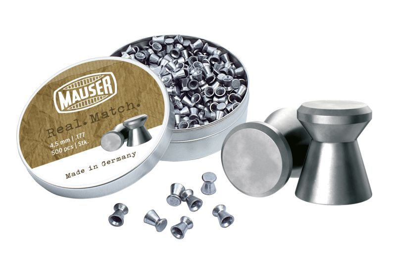 Mauser Flachkopf-Diabolo (glatt) — 4,5 mm, 500 Stück