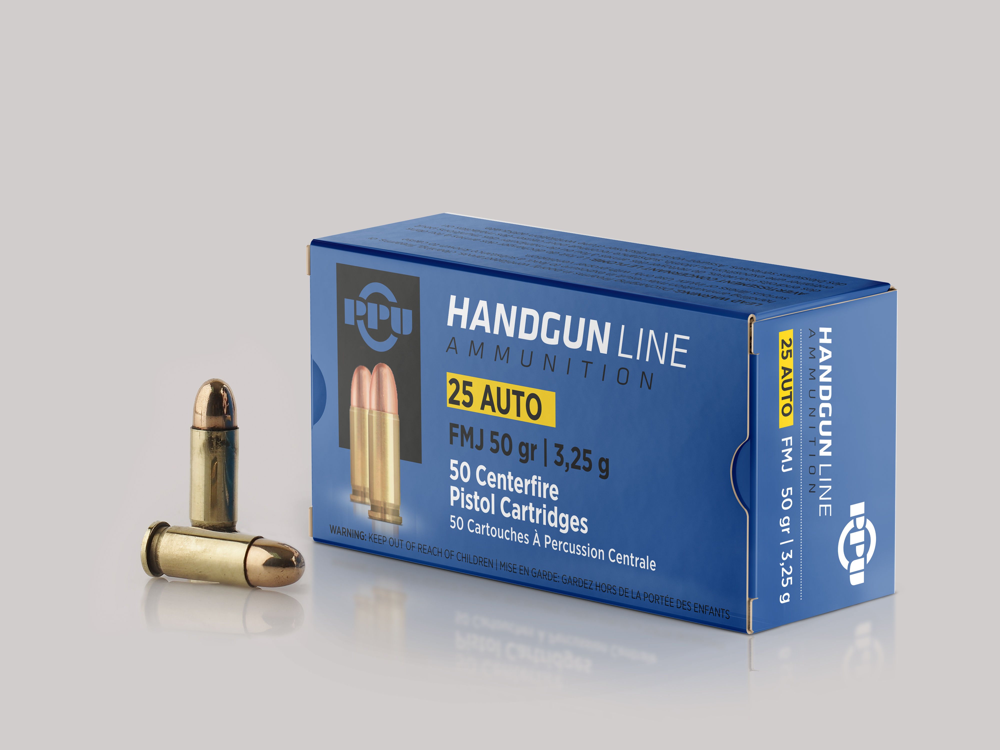 PPU 6,35 mm Browning / .25 Auto – 50 grs FMJ