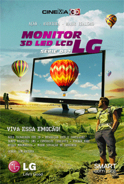 Poster lenticular para lançamento do produto.