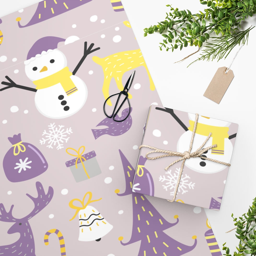 Thumbnail: Lavender Christmas Wrapping Paper 