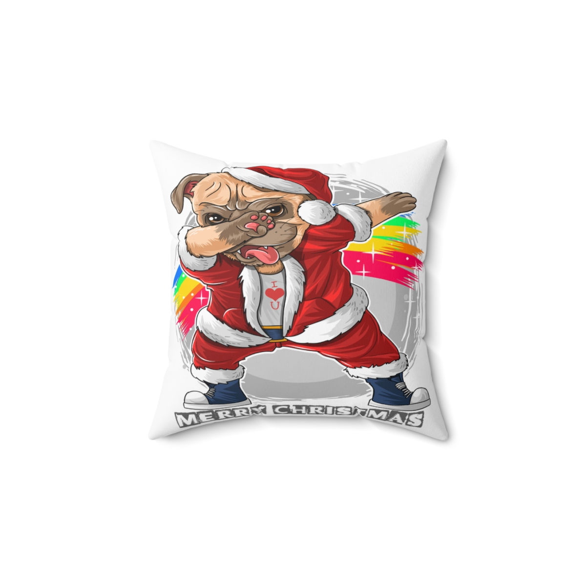 Pug Doing The DAB Dance Square Pillow