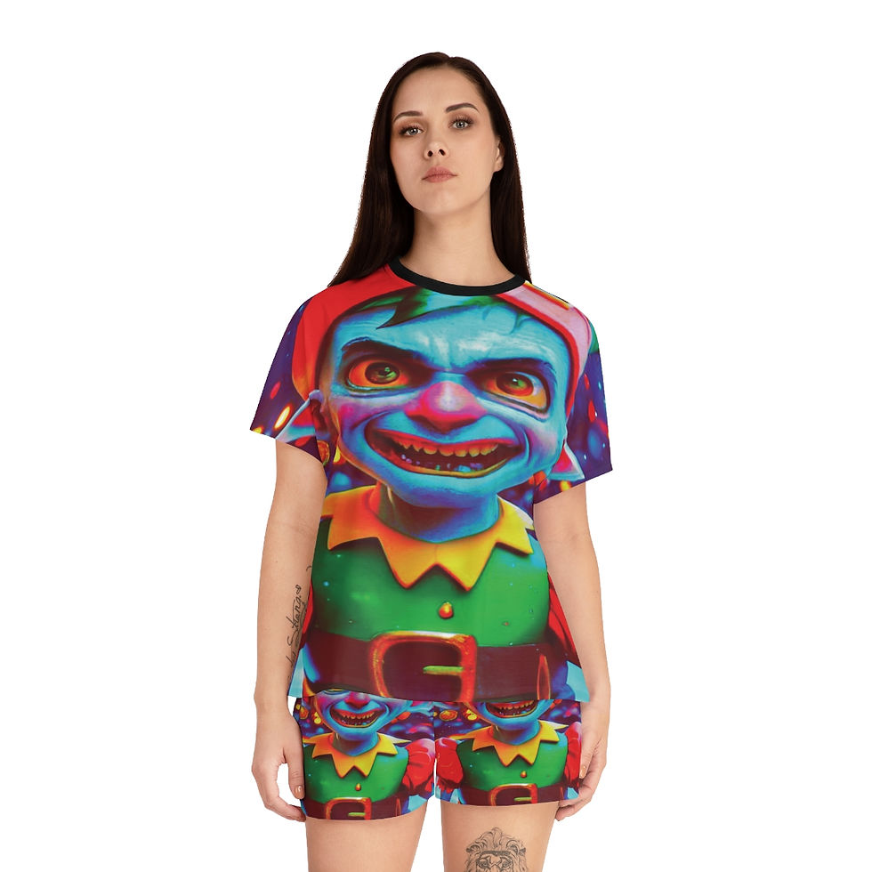 Thumbnail: Evil Elf Women's Short Pajama Set