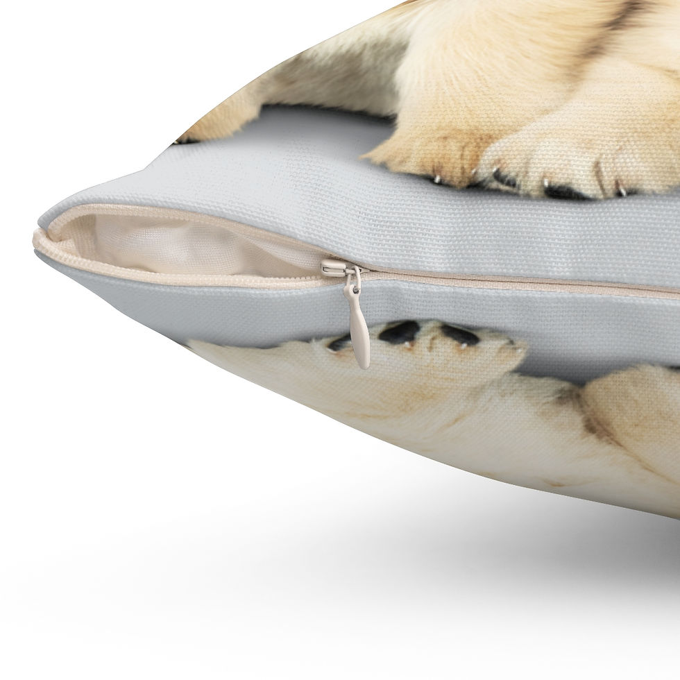 Miniatura: Santa with Reindeer Pups Square Pillow