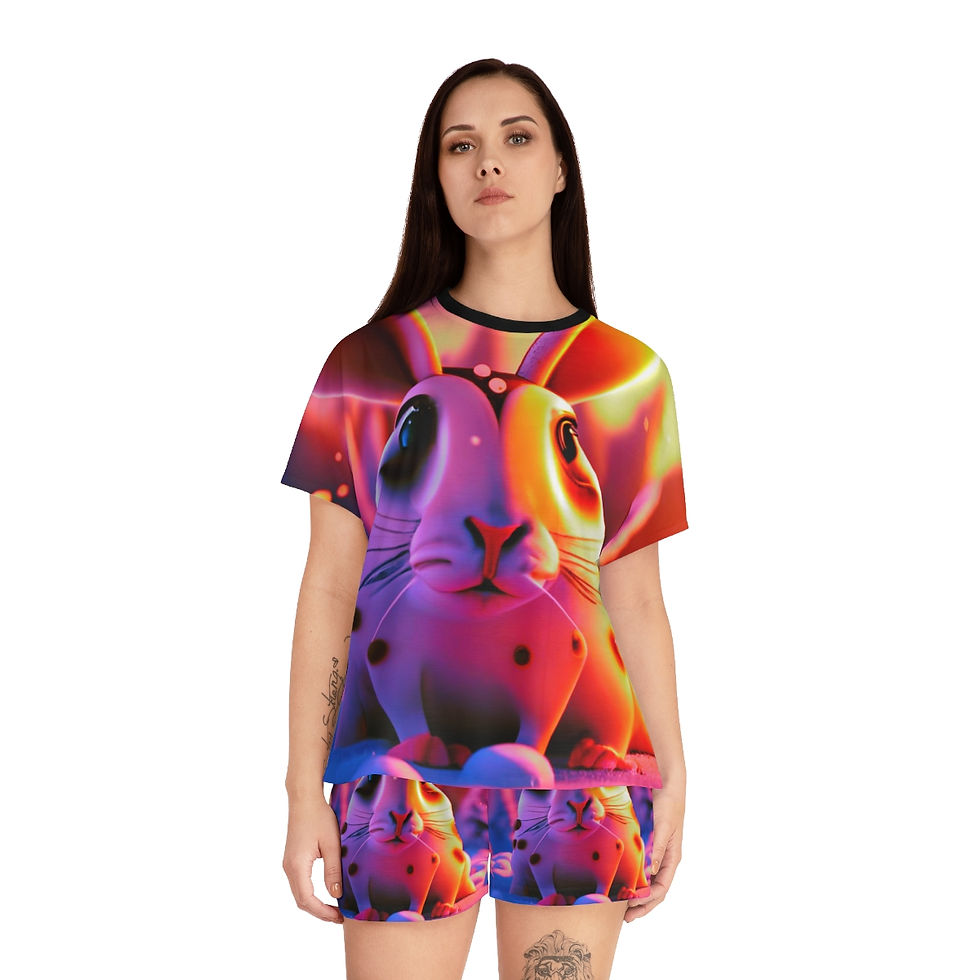 Thumbnail: Winter Rodent Women's Short Pajama Set 