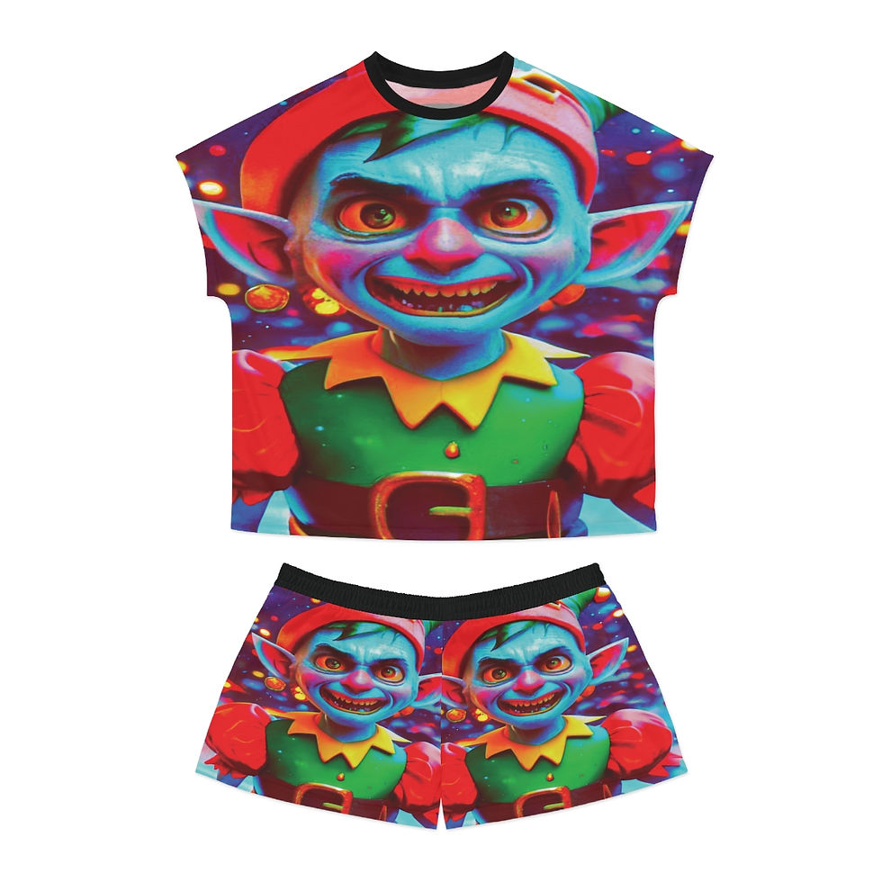 Thumbnail: Evil Elf Women's Short Pajama Set