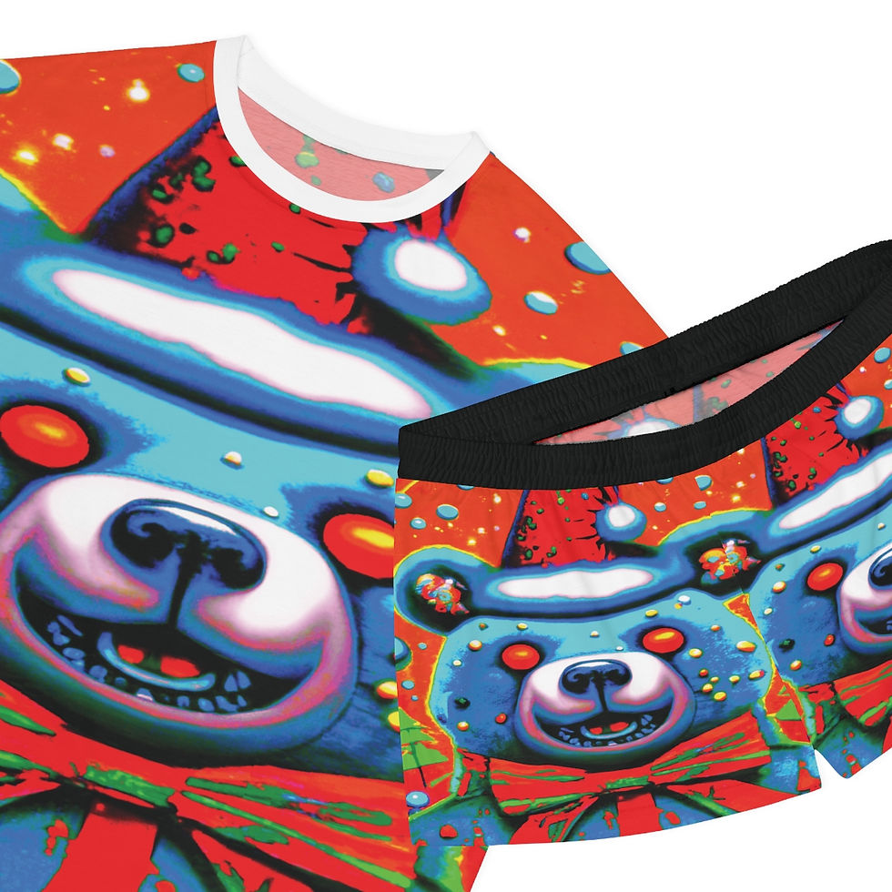 Thumbnail: Killa Bear Christmas Women's Short Pajama Set