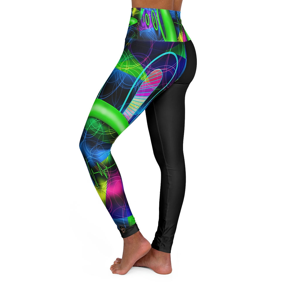 Thumbnail: GREEN🧑🏽‍🎤 ORBIT Yoga Leggings