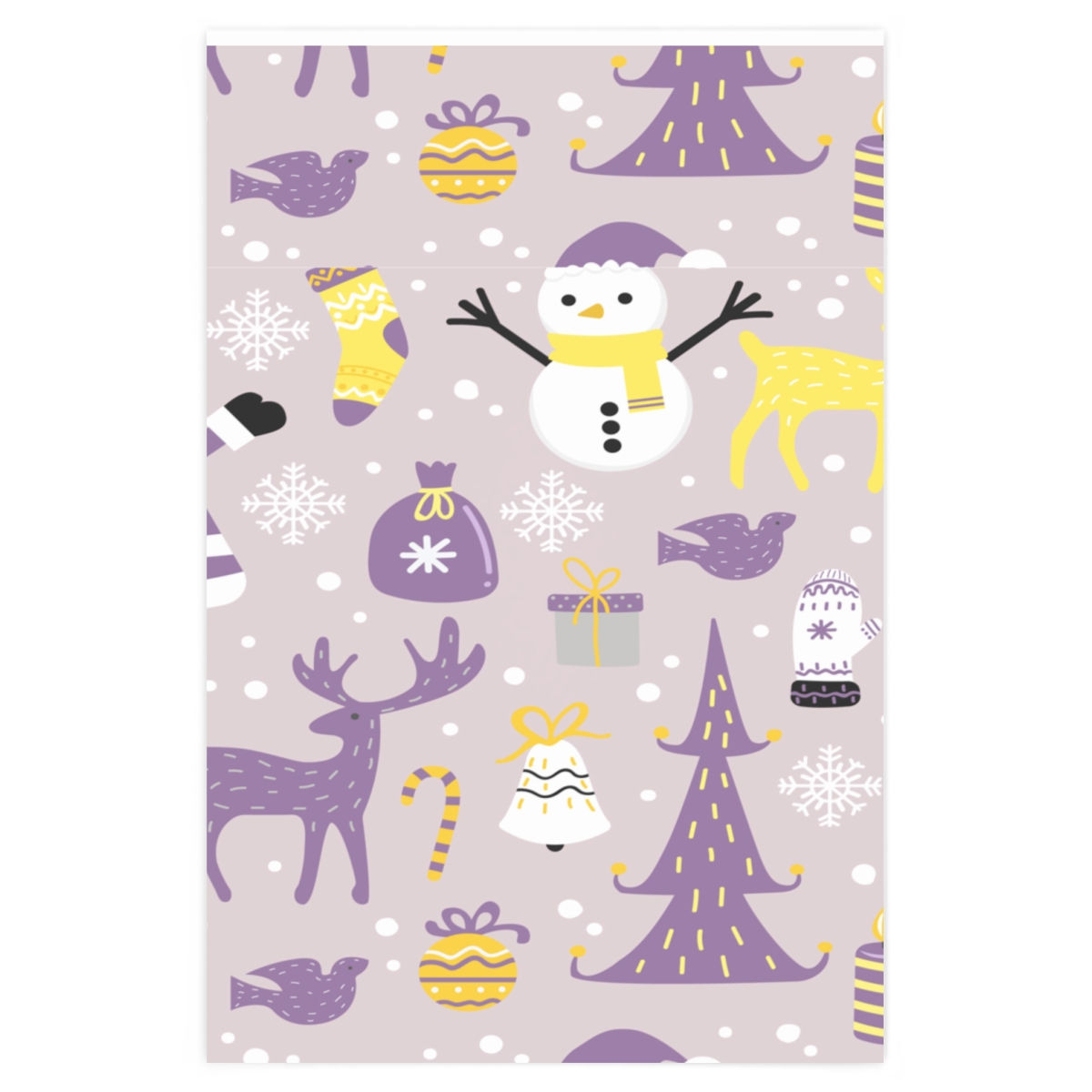 Lavender Christmas Wrapping Paper 