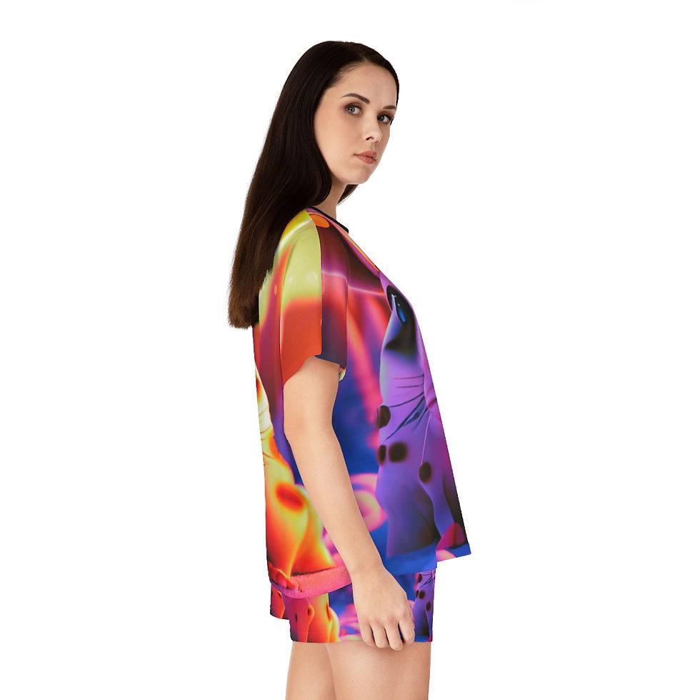 Thumbnail: Winter Rodent Women's Short Pajama Set 