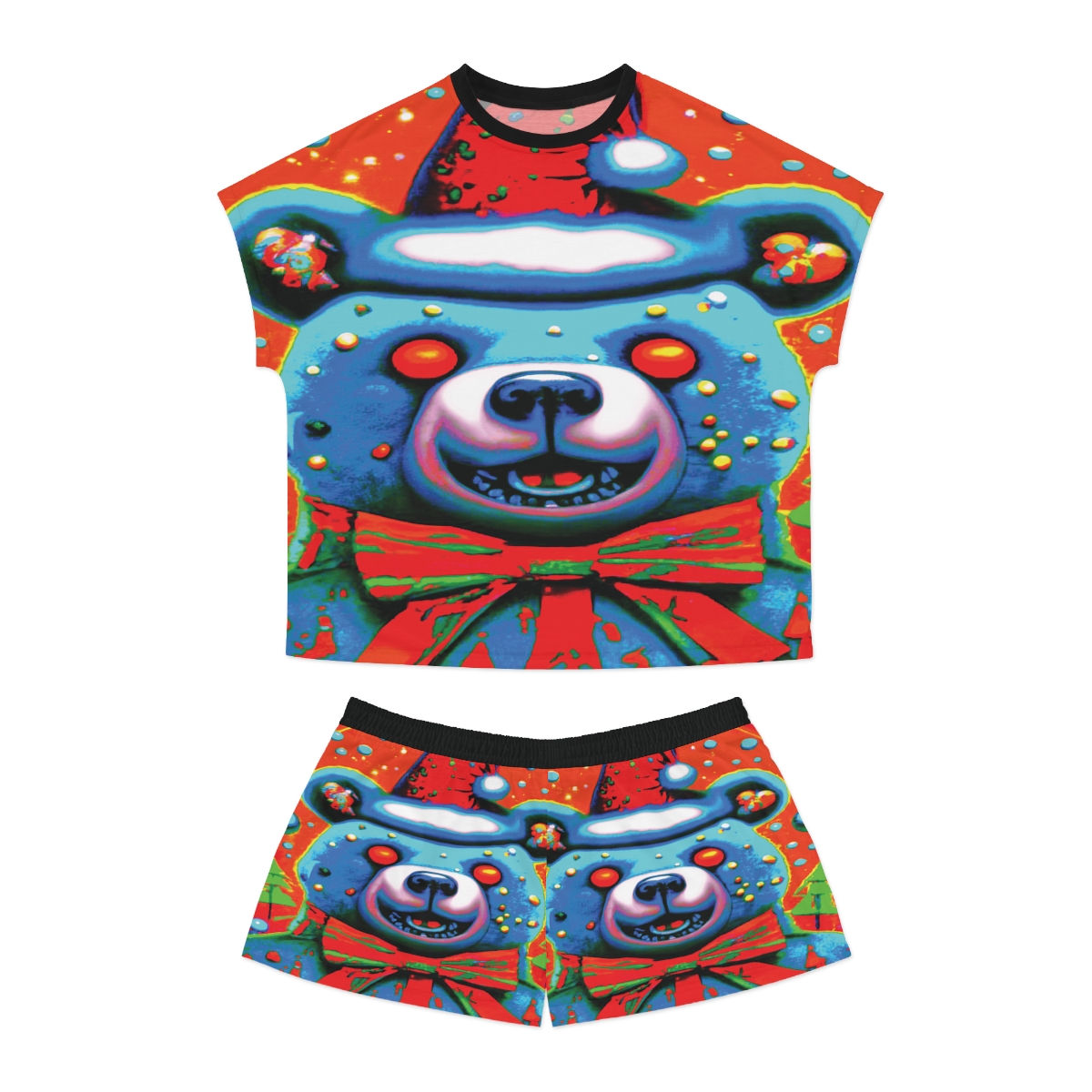 Killa Bear Christmas Women's Short Pajama Set