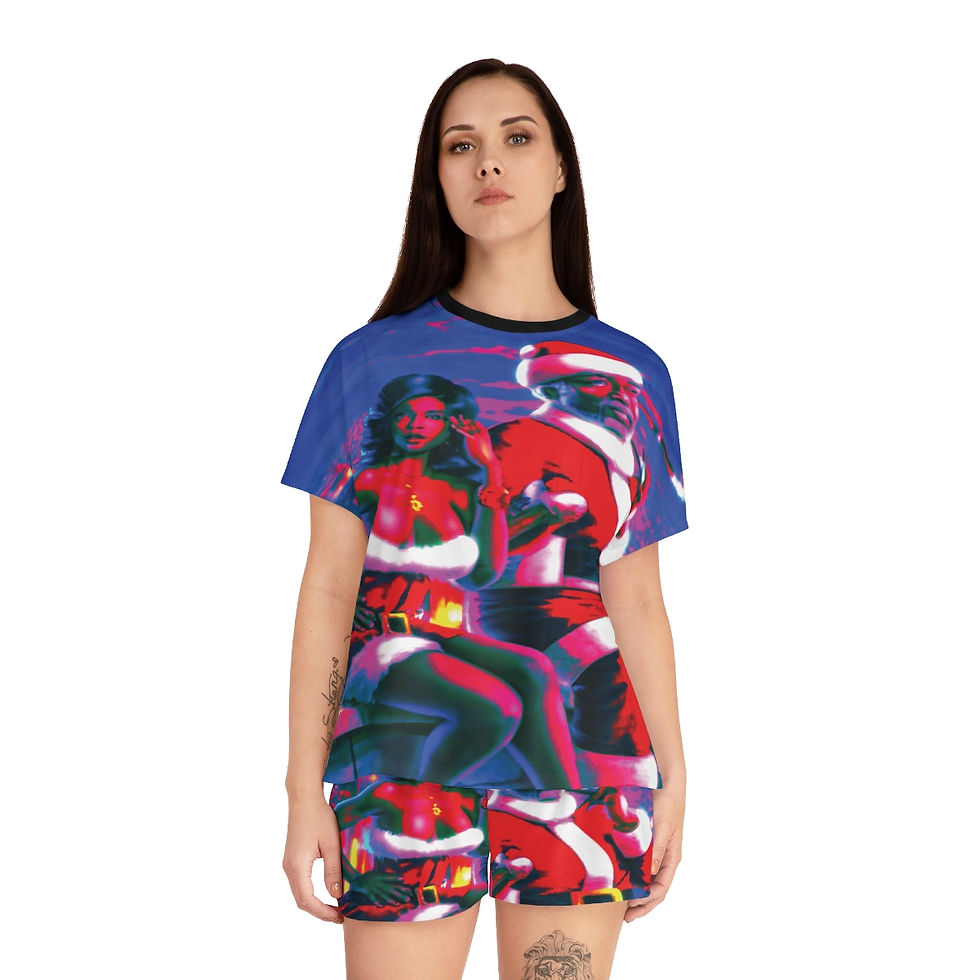 Thumbnail: OG Santa and The MRS. Women's Holiday Short Pajama Set