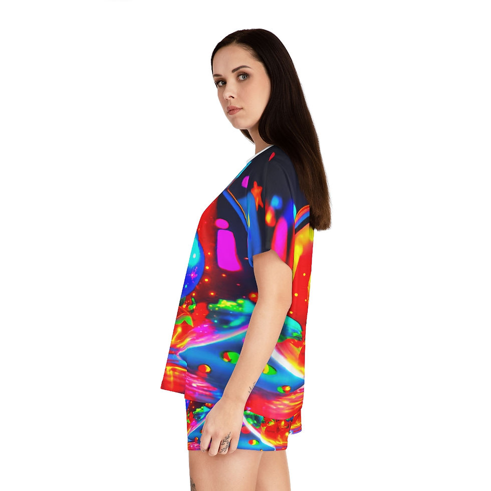 Thumbnail: Christmas Tree Ball Women's Short Pajama Set