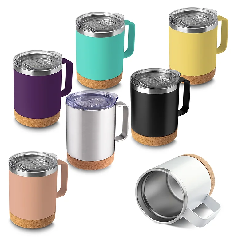 Caneca Térmica em Aço Inox Base Cortiça