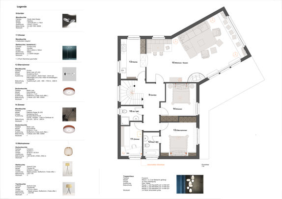 Ottagono+Rechsteiner Interior AG - Ferienhaus – Grundrissplan - Möblierung - Umbau - Projekt 08