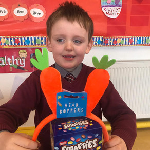 A happy boy ready for Easter