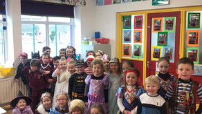 Dressing up is such fun. It's great to be back in the classroom.