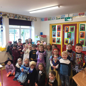 Dressing up is such fun. It's great to be back in the classroom.