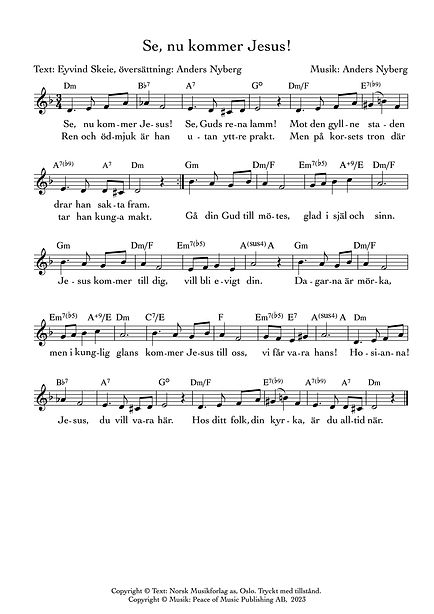 Se, nu kommer Jesus!2; Mel utan nr - Full Score.jpg