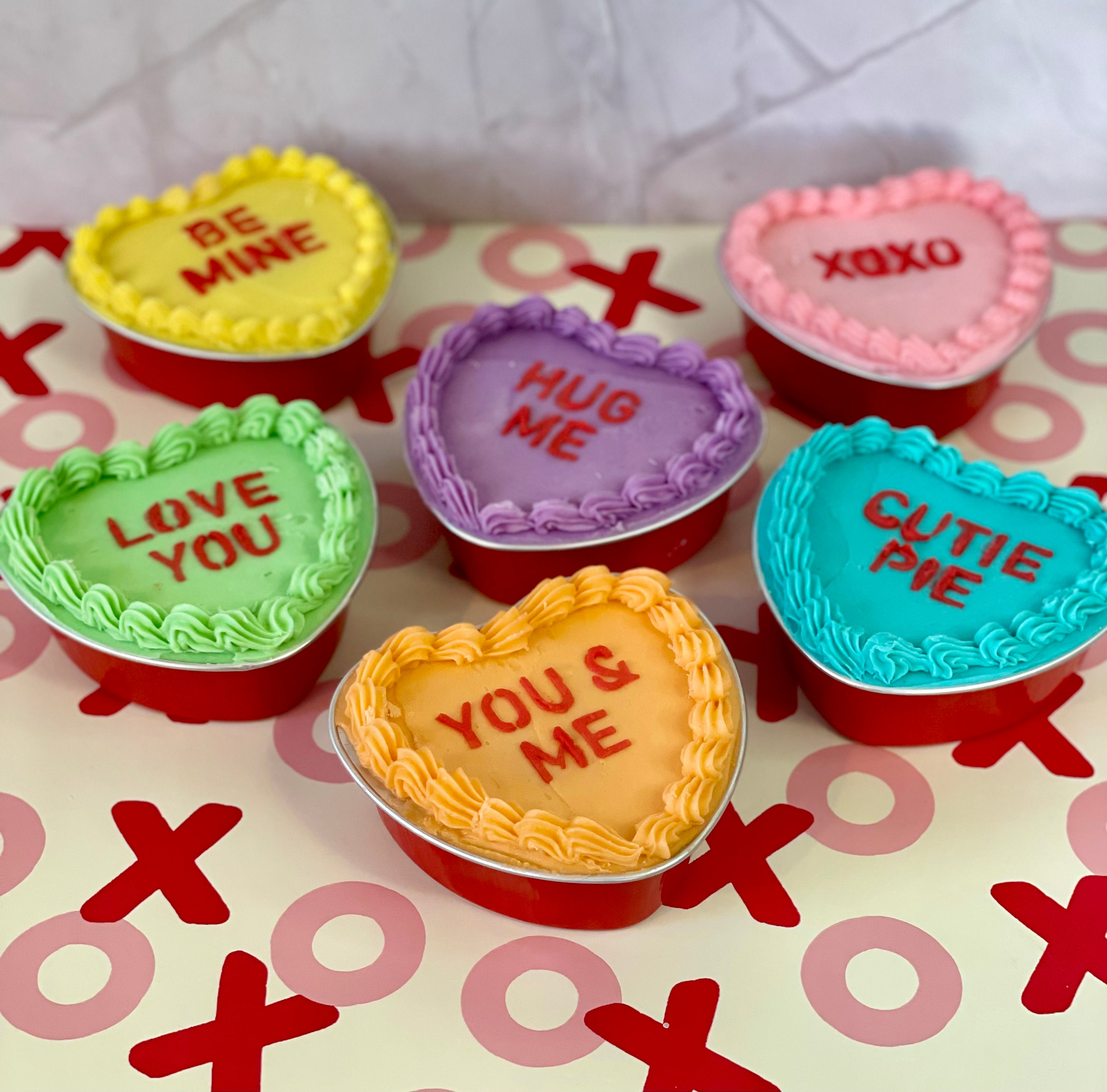 Mini Conversation Heart cake