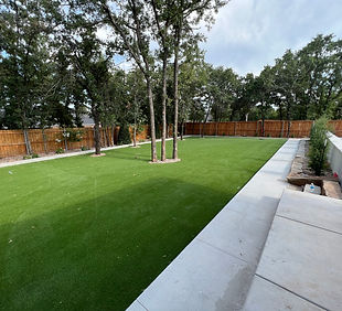Artificial grass,Turf,backyard with turf.