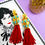 Thumbnail: Amazonite Red Gold Hammered Pineapple Tassel Earrings