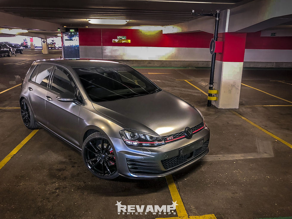 MK7 GTI wrapped 3M Satin Dark Grey