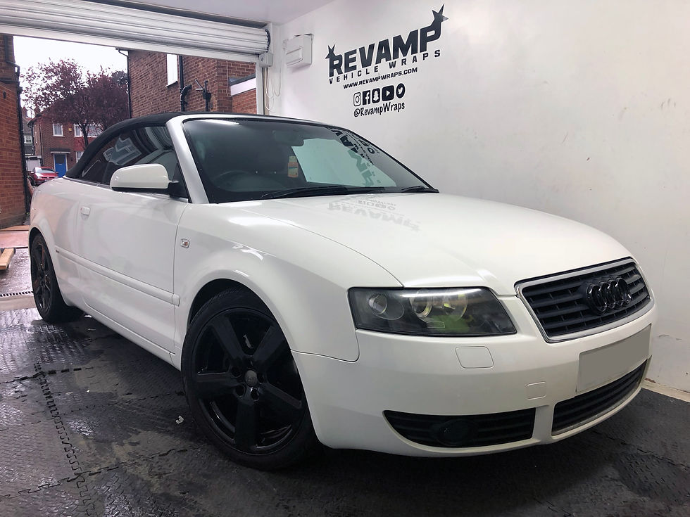 Audi A4 Wrapped in Gloss White,