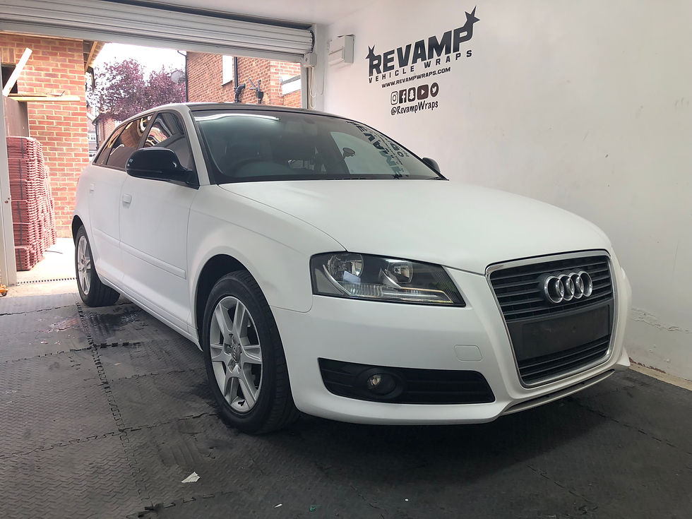 Audi A3 Wrapped in Matte White