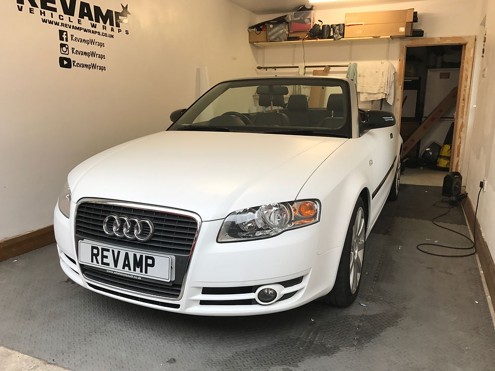 Audi A4 Wrapped in Matte White