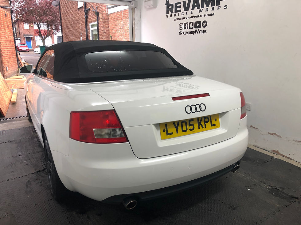 Audi A4 Wrapped in Gloss White