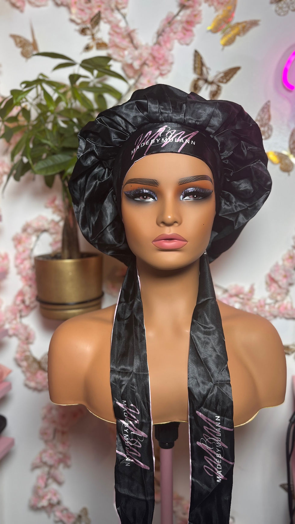 Thumbnail: Reversible Satin Tie Bonnets 