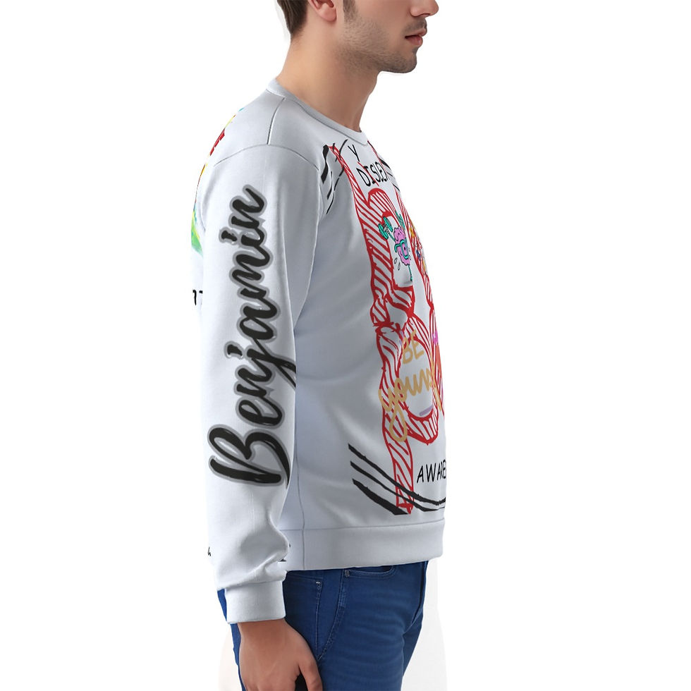 Miniatura: All-Over Print Men's Heavy Fleece Sweatshirt